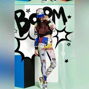 Adidas x Rita Ora collector multicolored  trendy athleisure casual crop hoodie S